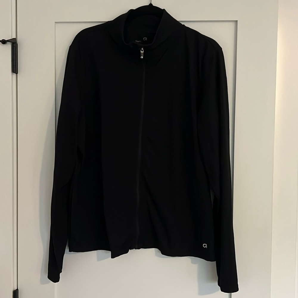 Gap black zip up athletic jacket size XXL
